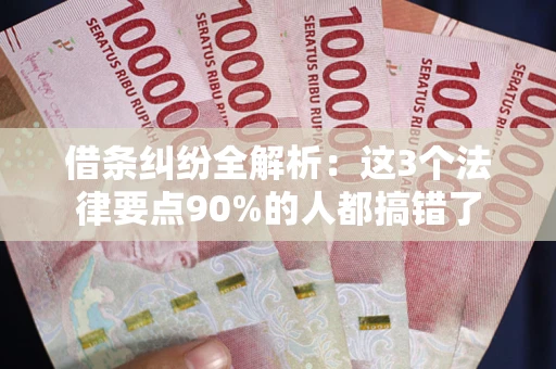 济南借条纠纷全解析：这3个法律要点90%的人都搞错了
