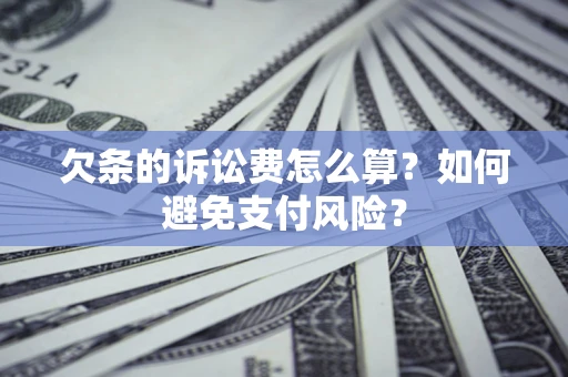 济南欠条的诉讼费怎么算？如何避免支付风险？