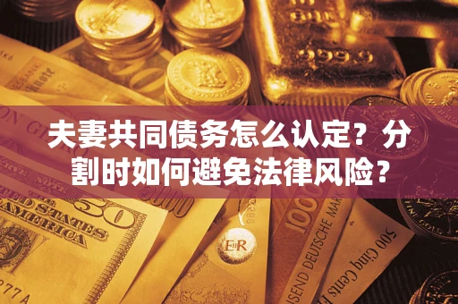 济南夫妻共同债务怎么认定？分割时如何避免法律风险？